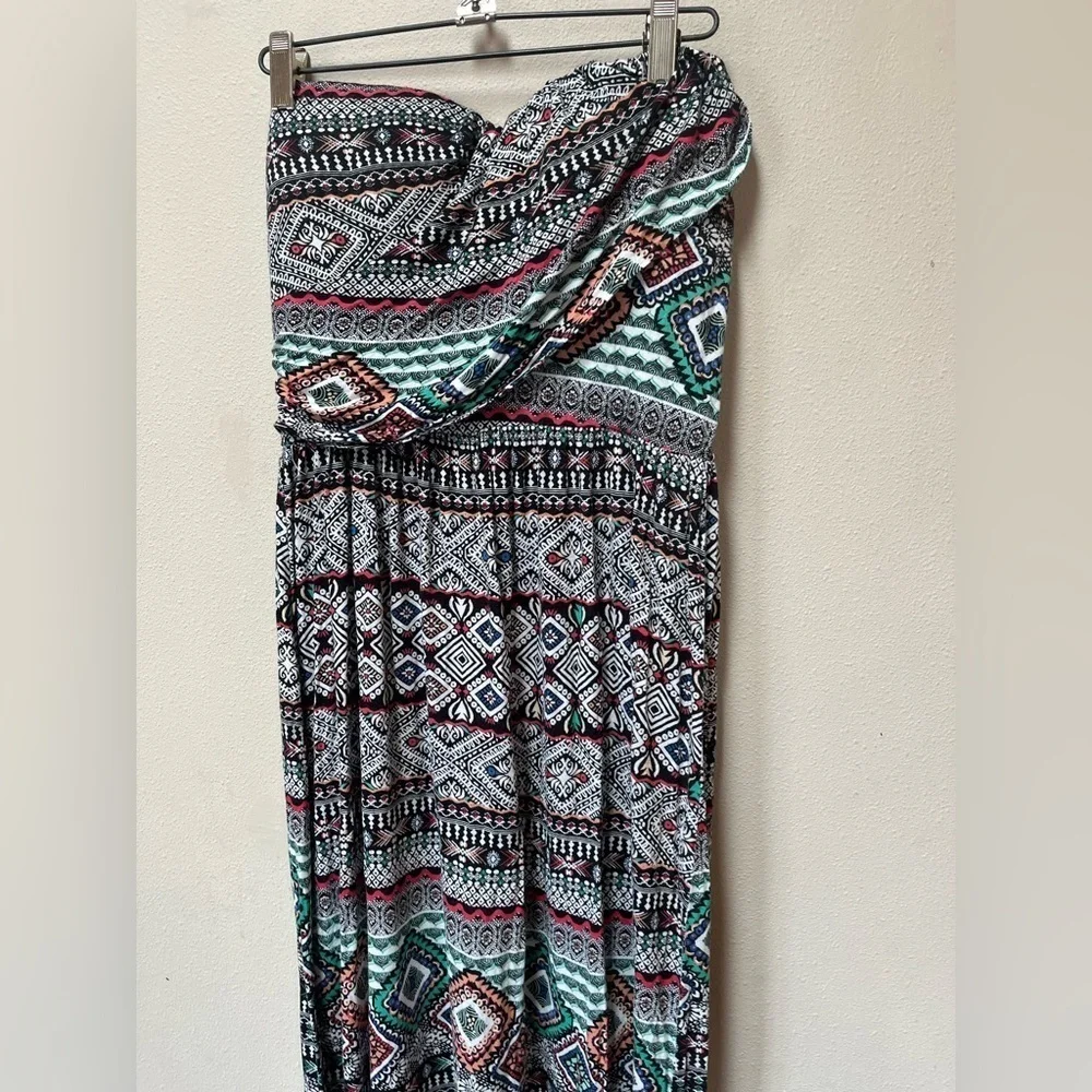 American Rag Women’s Colorful Sleeveless Bohemian Style Stretch Maxi Dress M - Picture 2 of 7